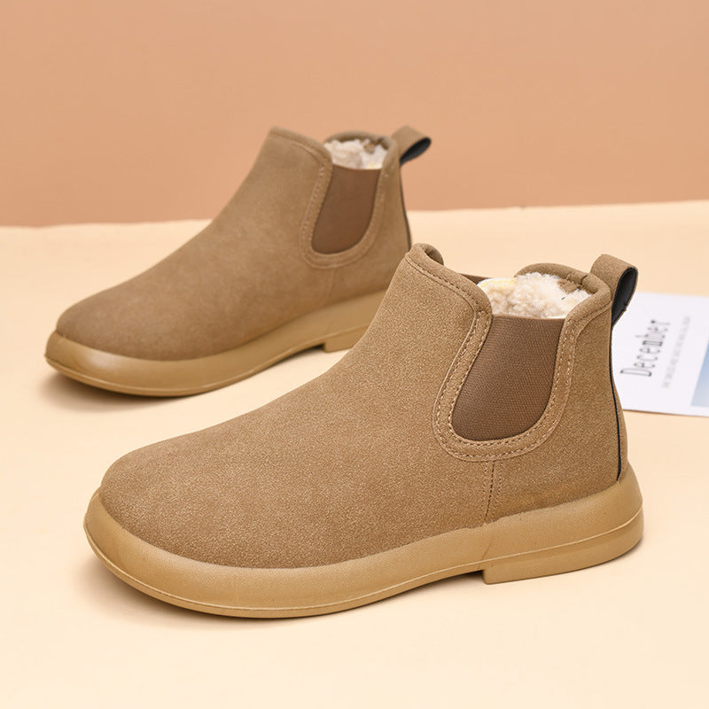 Botines de mujer cálidos con forro polar.