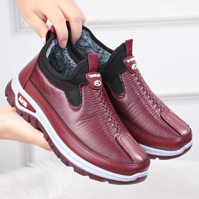 (descuento)Zapatos de cuero y algodón para mujeres (estilo deportivo)