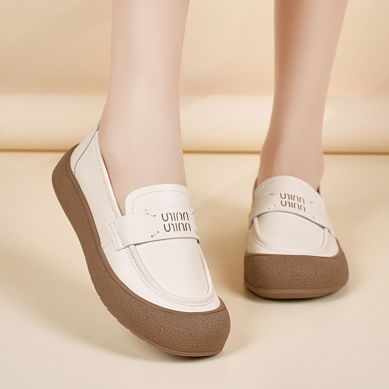 Zapatos casuales de punta redonda tipo slip-on