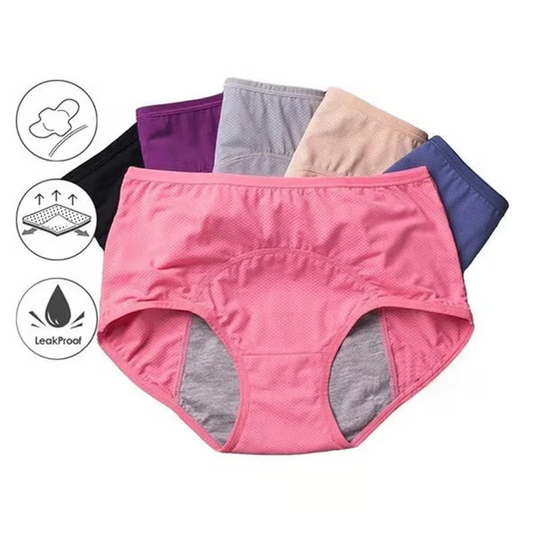 🎉Compra 1 y llévate 3 paquetes gratis: ropa interior protectora a prueba de fugas de cintura alta