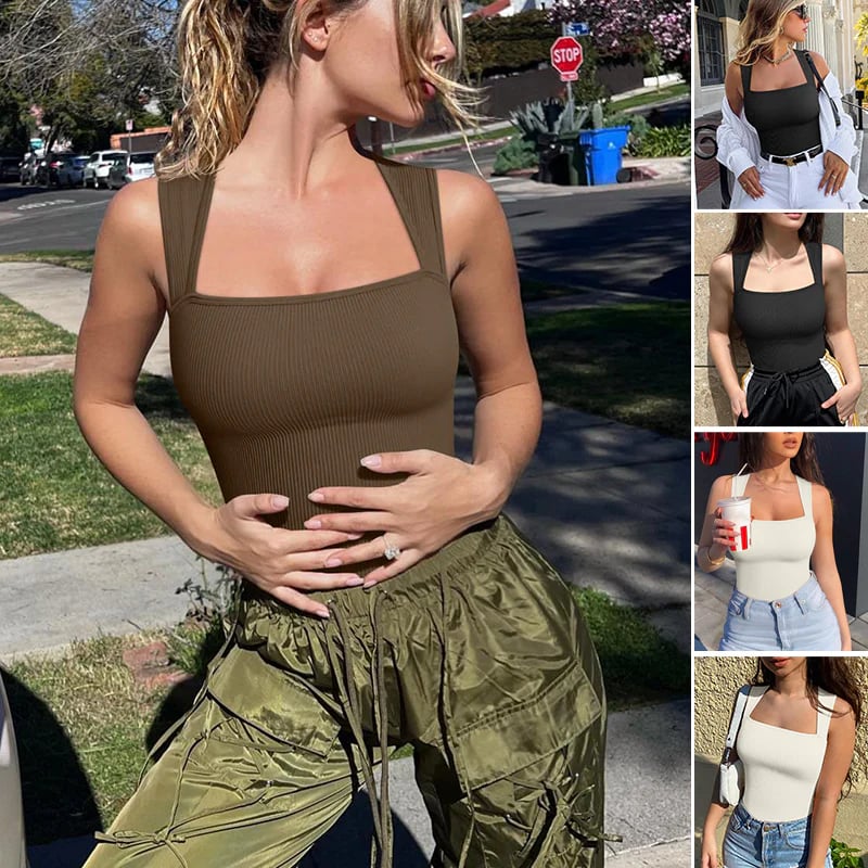 🔥Último día 49% de descuento✨Tops y bodies sin mangas con control de abdomen