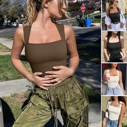 🔥Último día 49% de descuento✨Tops y bodies sin mangas con control de abdomen
