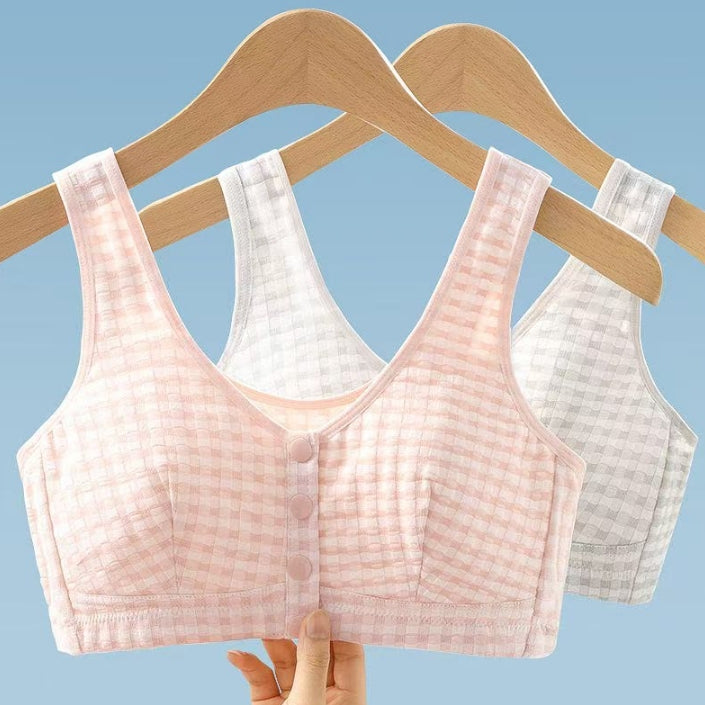 Compre uno y llévese otro gratis：Ropa interior 100% algodón con botones delanteros