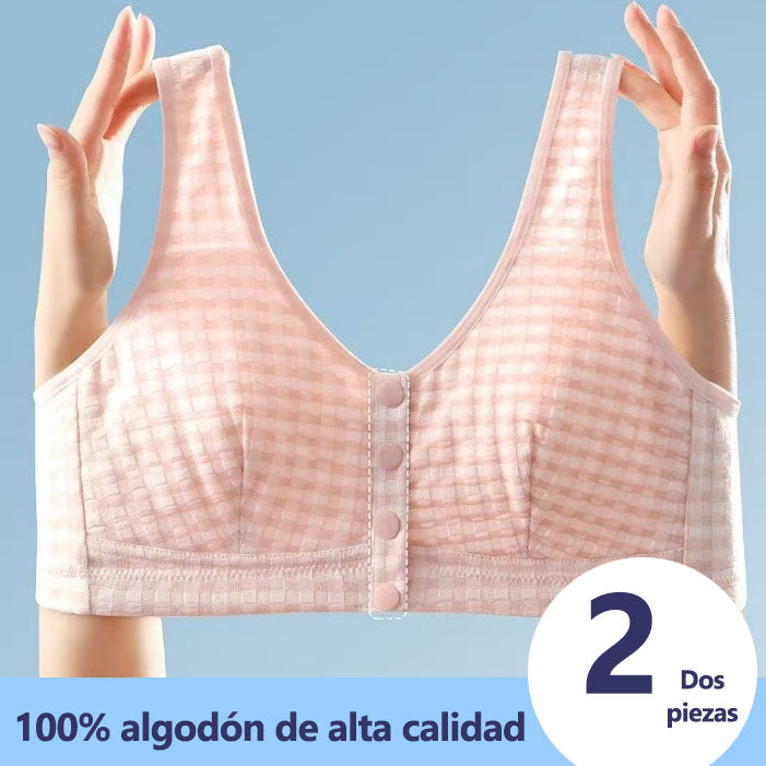 Compre uno y llévese otro gratis：Ropa interior 100% algodón con botones delanteros
