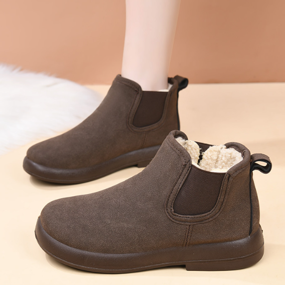 Botines de mujer cálidos con forro polar.