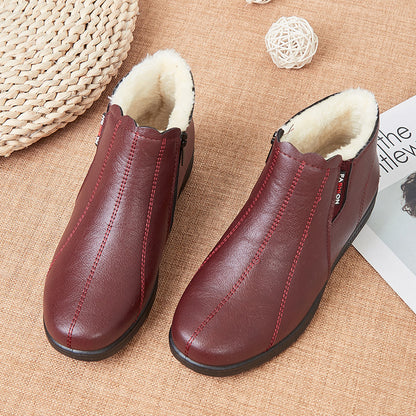 Botines de textura fina, forro abrigado