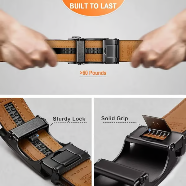 🔥Early Father's Day Sale 49% OFF - Leather Ratchet Belt With Adjustable Buckle