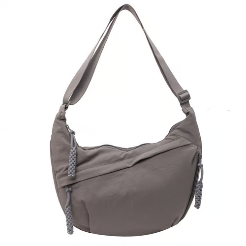 Venta directa de diseñador👜Bolso bandolera hobo de nailon liso para mujer