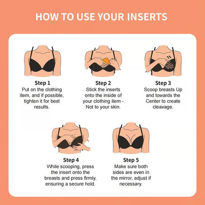 🔥Insertos adhesivos para sujetador: lavables y reutilizables, levantamiento instantáneo🔥 (sin látex y antialérgicos)