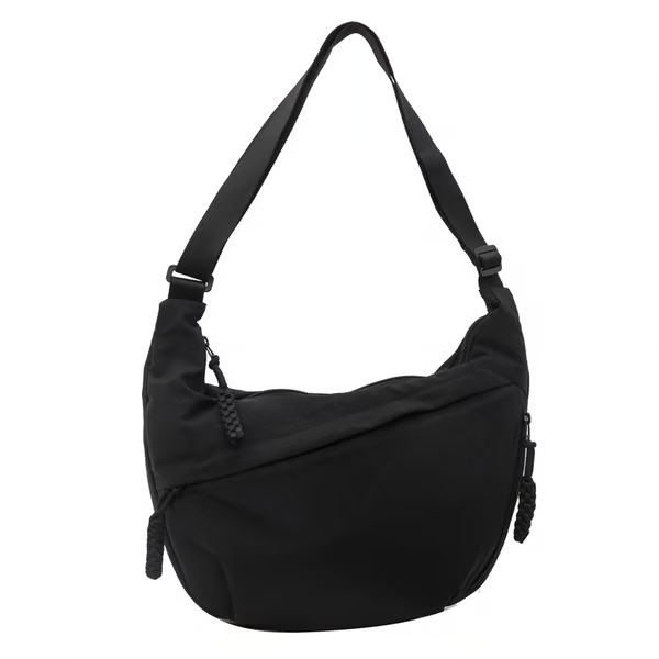 Venta directa de diseñador👜Bolso bandolera hobo de nailon liso para mujer
