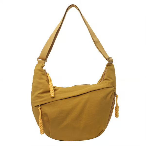 Venta directa de diseñador👜Bolso bandolera hobo de nailon liso para mujer