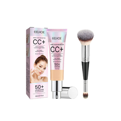 🔥Último día 49% de descuento - CC+ Cream Illuminator SPF50 con Luxe Brush Makeup