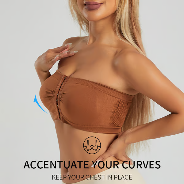 🎁Último día: ¡Compra 1 y llévate 3 paquetes!🔥 Sujetador bandeau antideslizante de soporte completo