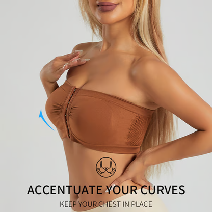 🎁Último día: ¡Compra 1 y llévate 3 paquetes!🔥 Sujetador bandeau antideslizante de soporte completo