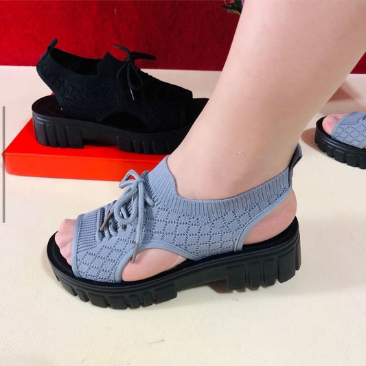 Sandalias tejidas con malla transpirable de verano