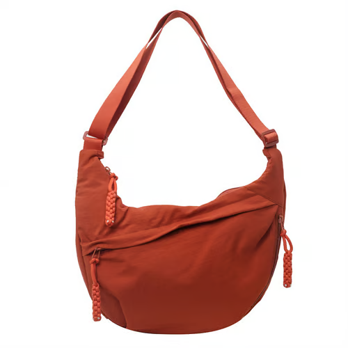Venta directa de diseñador👜Bolso bandolera hobo de nailon liso para mujer