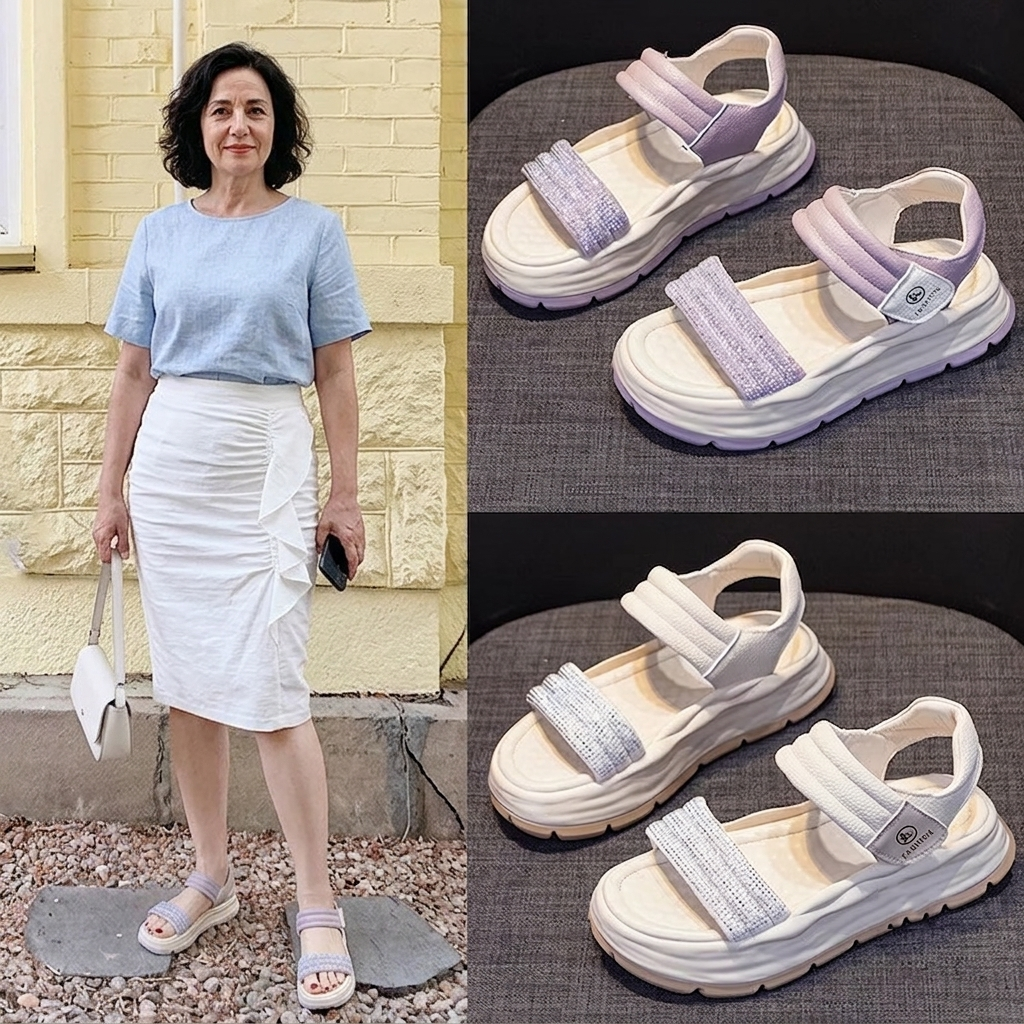 Sandalias casuales deportivas con plataforma