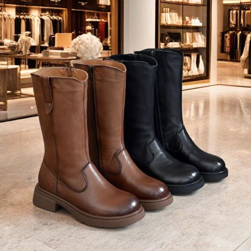 Botas Clásicas de Cuero y Estilo Versátil