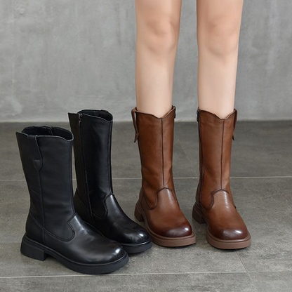 Botas Clásicas de Cuero y Estilo Versátil