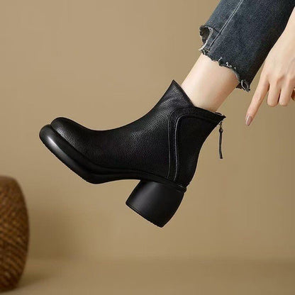 Botín Retro Piel para Mujer Plataforma