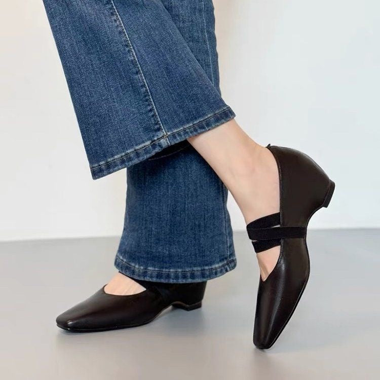 Zapatos casuales elegantes, tacón interno para mayor altura