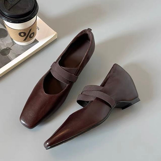 Zapatos casuales elegantes, tacón interno para mayor altura