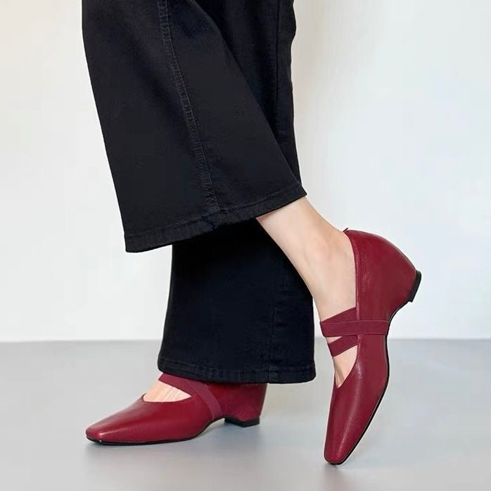 Zapatos casuales elegantes, tacón interno para mayor altura