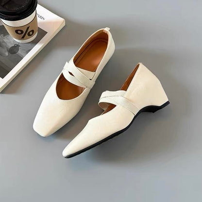 Zapatos casuales elegantes, tacón interno para mayor altura