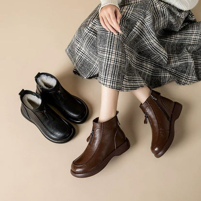 Botines de Piel Genuina para Mujer, Diseño Clásico y Elegante