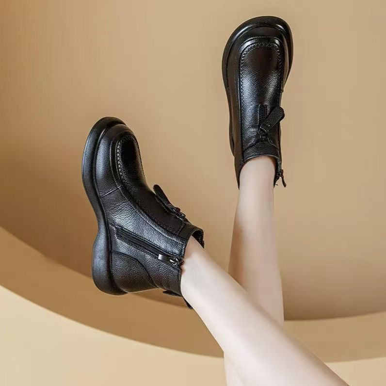 Botines de Piel Genuina para Mujer, Diseño Clásico y Elegante