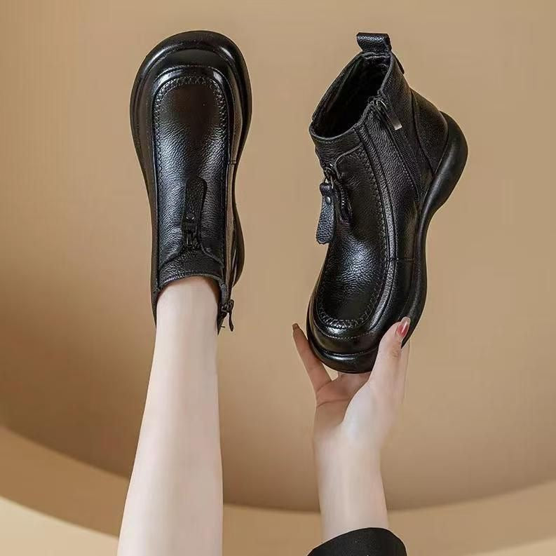 Botines de Piel Genuina para Mujer, Diseño Clásico y Elegante