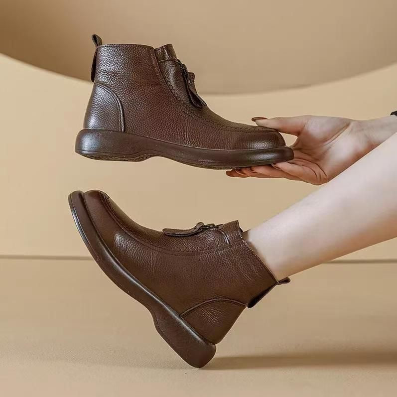 Botines de Piel Genuina para Mujer, Diseño Clásico y Elegante