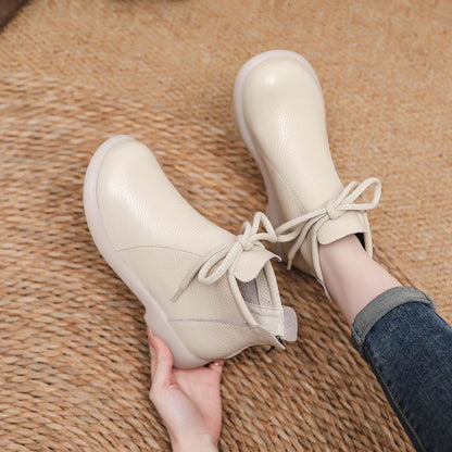 Botines de Piel para Mujer con Textura Natural y Diseño Elegante