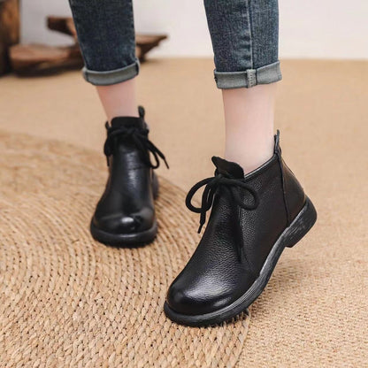 Botines de Piel para Mujer con Textura Natural y Diseño Elegante
