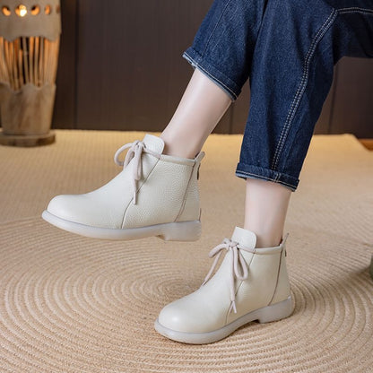 Botines de Piel para Mujer con Textura Natural y Diseño Elegante