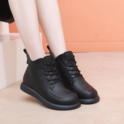 Botines para Mujer con Acabado Texturizado y Diseño Clásico
