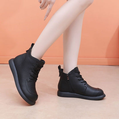 Botines para Mujer con Acabado Texturizado y Diseño Clásico