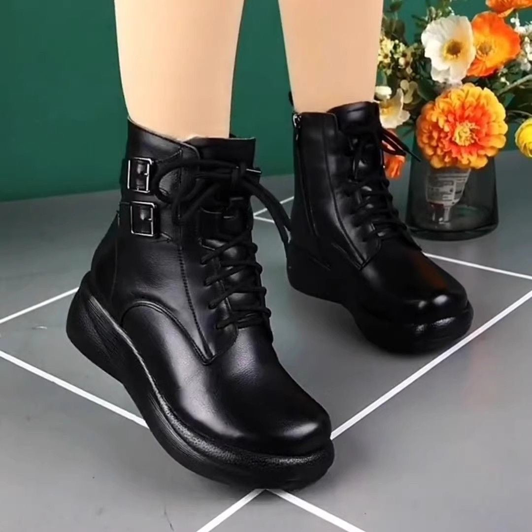 Botas estilo martin de piel suave, ideal para uso diario