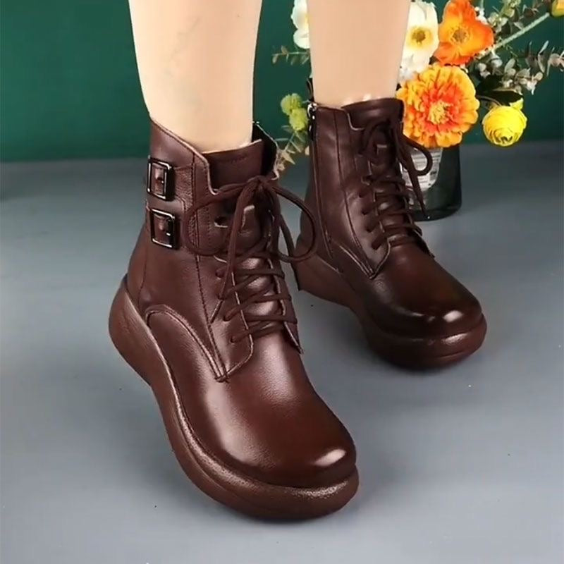 Botas estilo martin de piel suave, ideal para uso diario