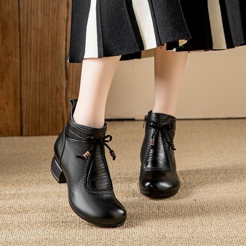 Botines cómodos de tacón bloque para mamá