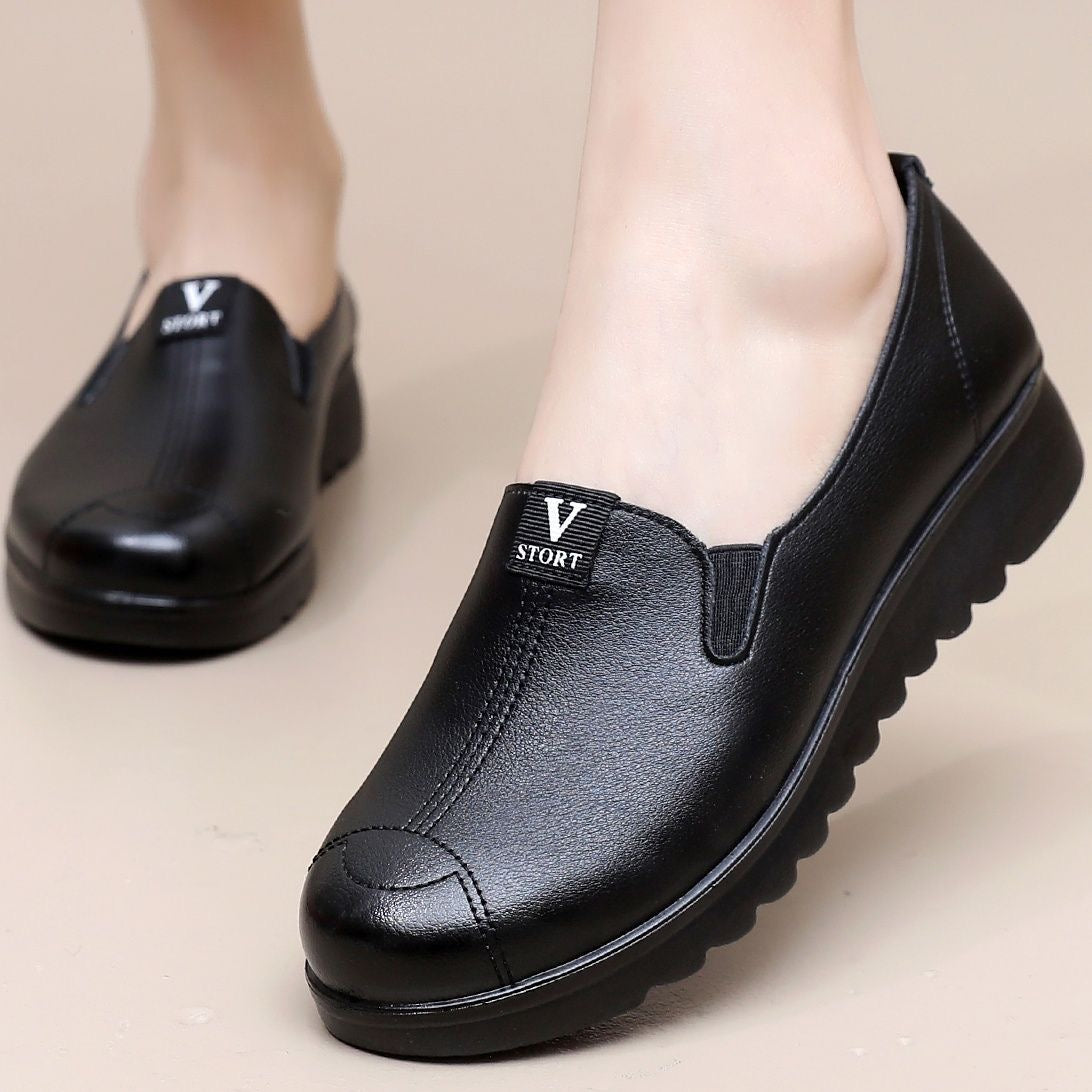 Zapato slip-on de piel auténtica