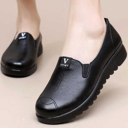 Zapato slip-on de piel auténtica