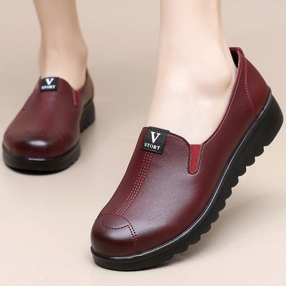 Zapato slip-on de piel auténtica