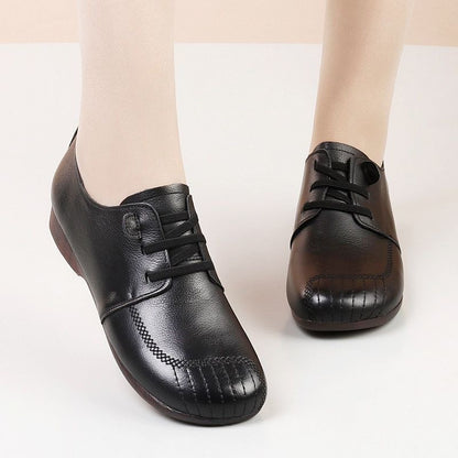 Zapatos de piel para mujer con acabado mate