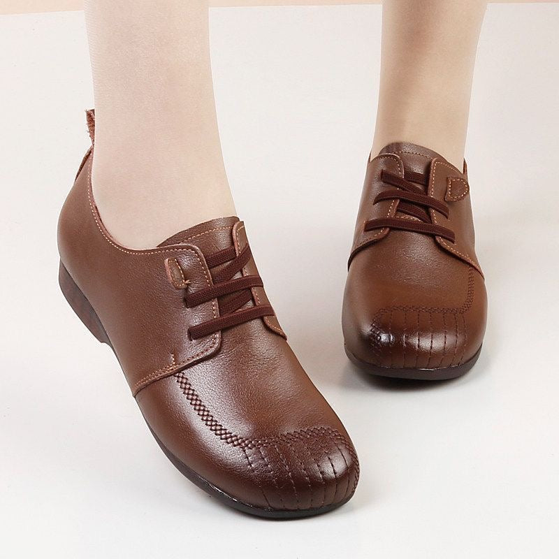 Zapatos de piel para mujer con acabado mate
