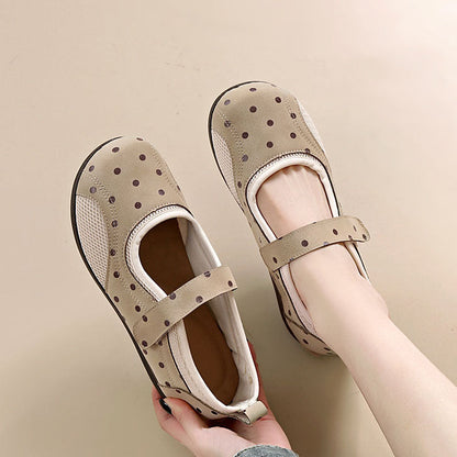 Zapatos casuales con estampado de lunares- suela suave y antideslizante