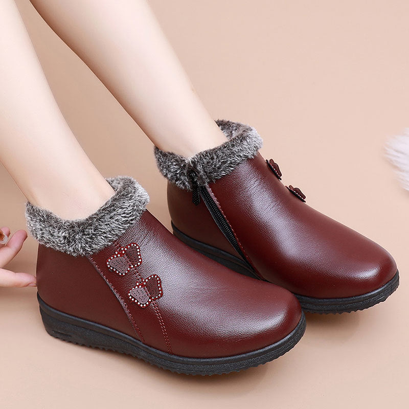 （descuento）Zapatos de algodón para mujeres (dos mariposas)
