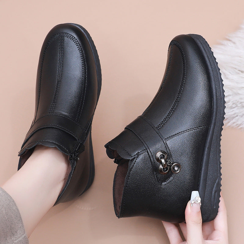 （descuento）Botas de algodón de mujer (tres círculos)