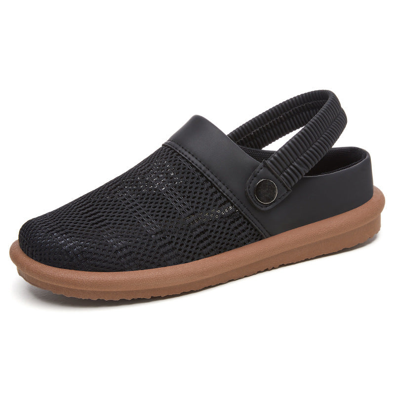 Tenis casuales de malla con punta redonda