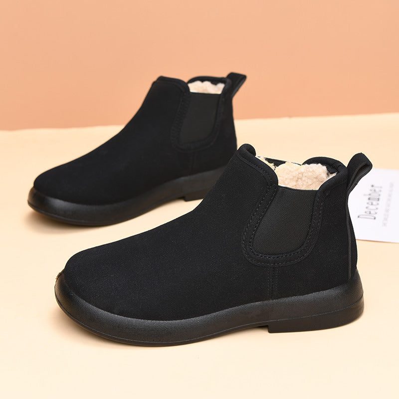 Botines de mujer cálidos con forro polar.